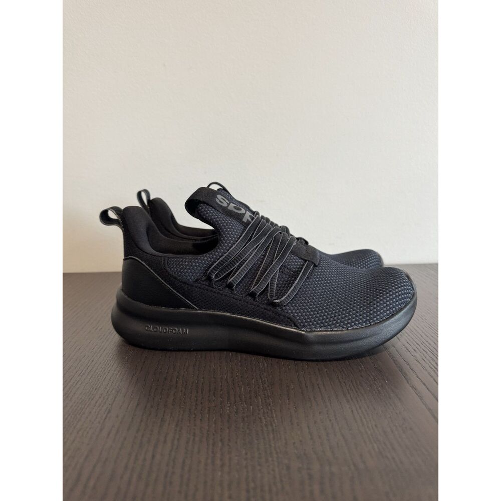 Adidas Lite Racer Adapt Sneakers Shoes Size 4.5 US Little Kid Boys Black NEW - Picture 5 of 6